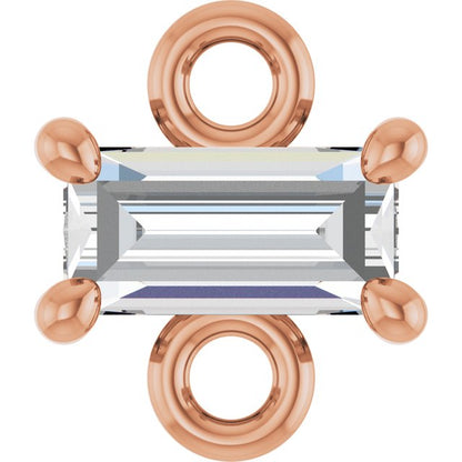1/8 CT Natural Diamond Link, 4.7 mm x 5.5 mm