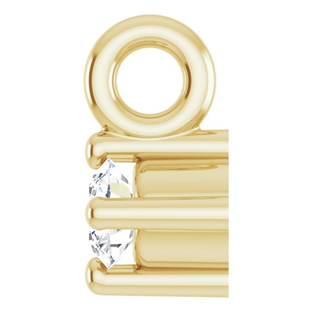 .02 CT Natural Diamond Dangle, 2.5 mm x 4.3 mm