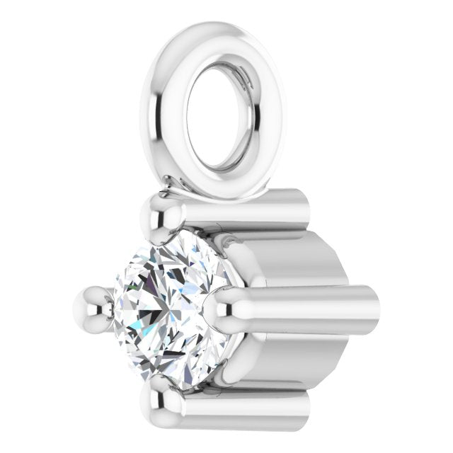 .02 CT Natural Diamond Dangle, 2.5 mm x 4.3 mm