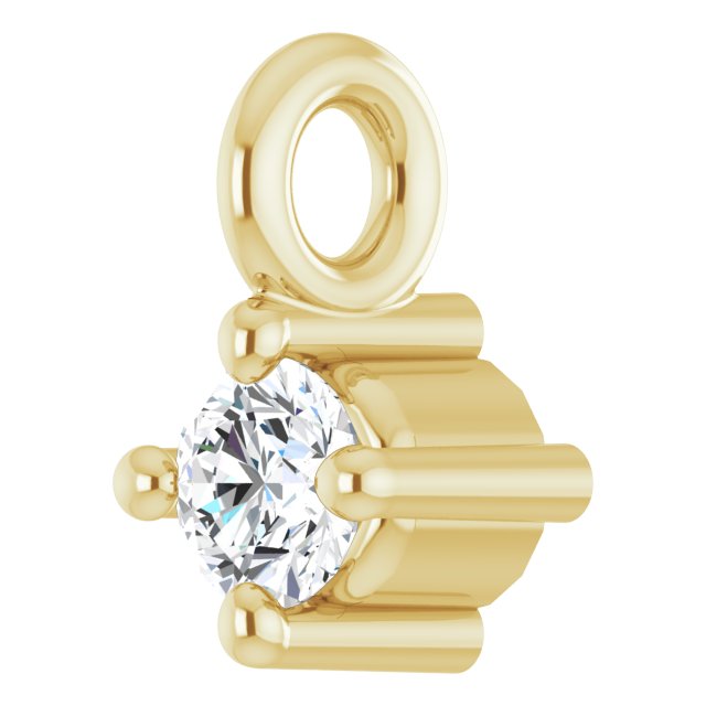 .02 CT Natural Diamond Dangle, 2.5 mm x 4.3 mm