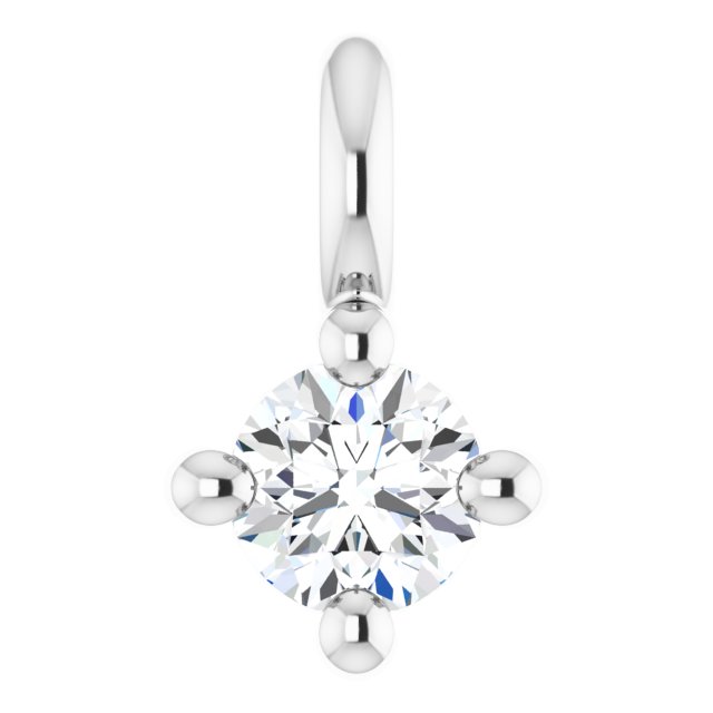 .02 CT Natural Diamond Dangle, 2.5 mm x 4.3 mm