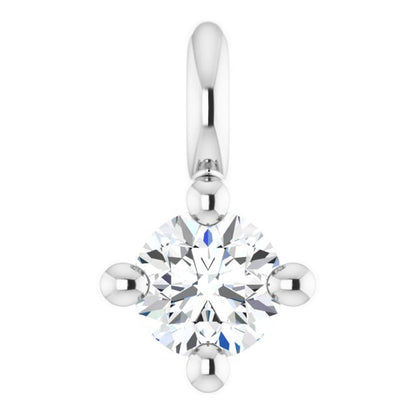 .02 CT Natural Diamond Dangle, 2.5 mm x 4.3 mm