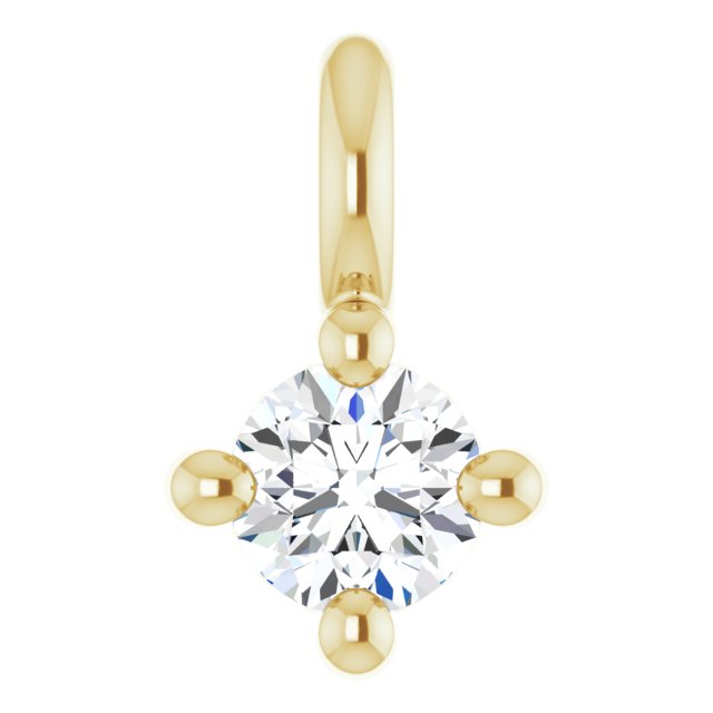 .02 CT Natural Diamond Dangle, 2.5 mm x 4.3 mm