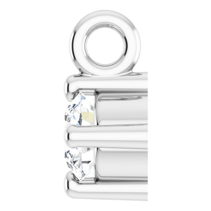 .06 CT Natural Diamond Dangle, 3.6 mm x 5.3 mm