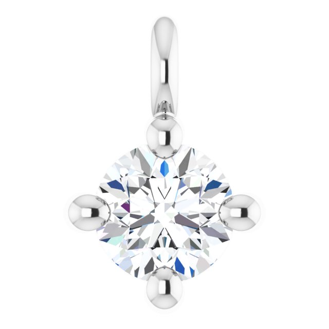 .06 CT Natural Diamond Dangle, 3.6 mm x 5.3 mm