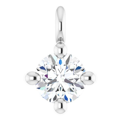 .06 CT Natural Diamond Dangle, 3.6 mm x 5.3 mm