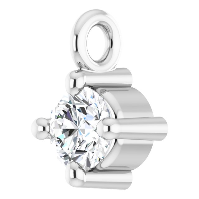 .06 CT Natural Diamond Dangle, 3.6 mm x 5.3 mm