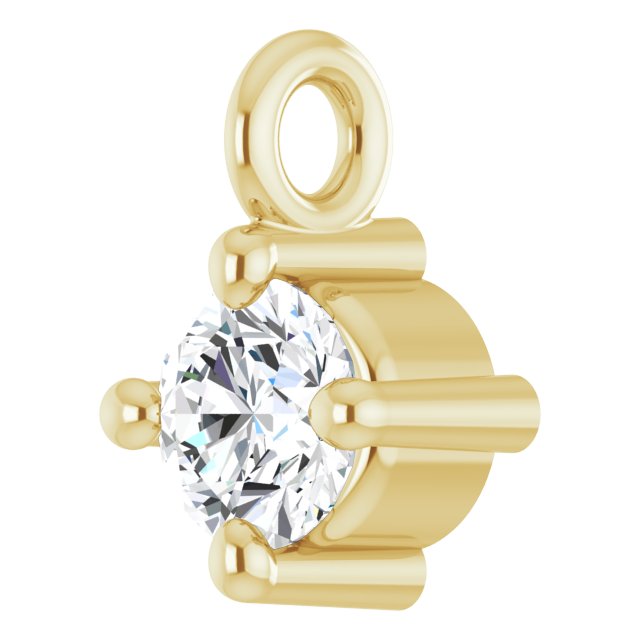 .06 CT Natural Diamond Dangle, 3.6 mm x 5.3 mm