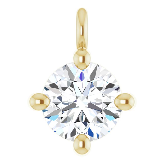 1/6 CT Natural Diamond Dangle, 4.75 mm x 6.4 mm