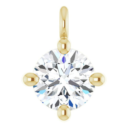1/6 CT Natural Diamond Dangle, 4.75 mm x 6.4 mm