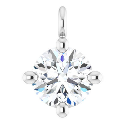 1/6 CT Natural Diamond Dangle, 4.75 mm x 6.4 mm