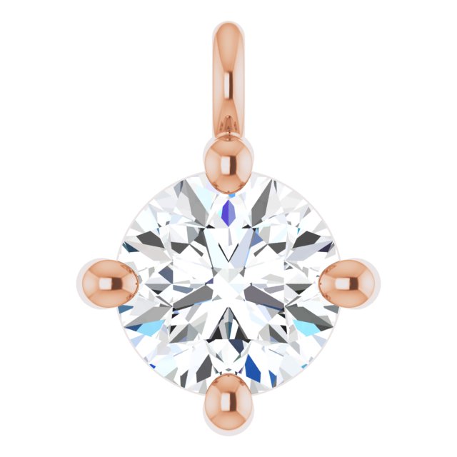 1/6 CT Natural Diamond Dangle, 4.75 mm x 6.4 mm