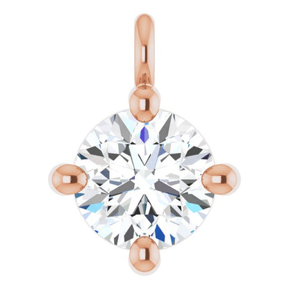1/6 CT Natural Diamond Dangle, 4.75 mm x 6.4 mm