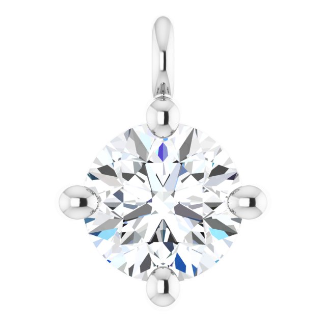 1/6 CT Lab-Grown Diamond Dangle, 4.75 mm x 6.4 mm