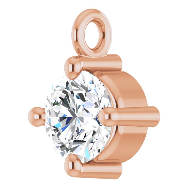 1/6 CT Lab-Grown Diamond Dangle, 4.75 mm x 6.4 mm