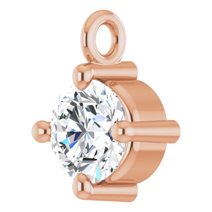 1/6 CT Lab-Grown Diamond Dangle, 4.75 mm x 6.4 mm