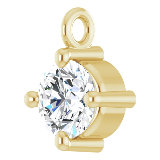 1/6 CT Natural Diamond Dangle, 4.75 mm x 6.4 mm