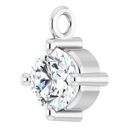 1/6 CT Lab-Grown Diamond Dangle, 4.75 mm x 6.4 mm