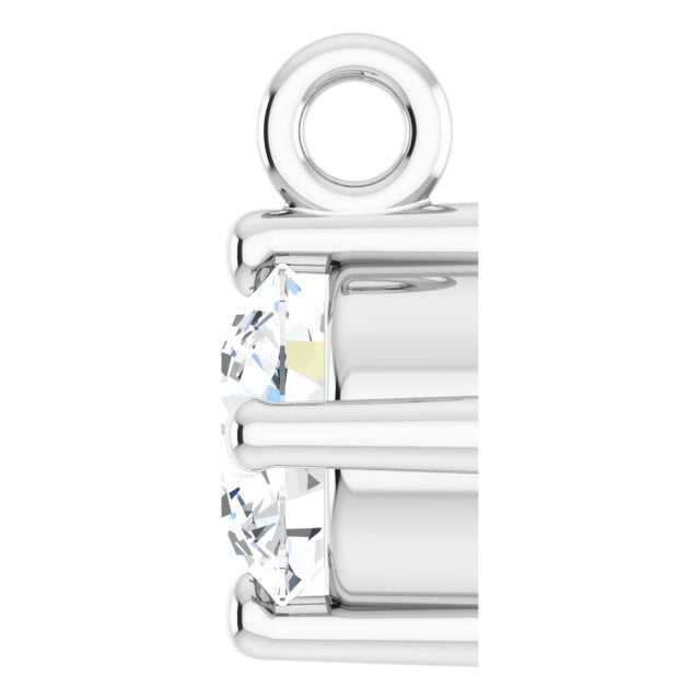 1/6 CT Natural Diamond Dangle, 4.75 mm x 6.4 mm