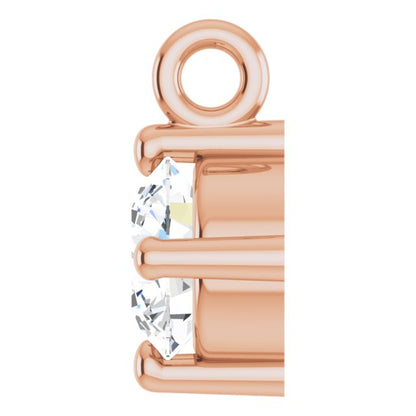 1/6 CT Lab-Grown Diamond Dangle, 4.75 mm x 6.4 mm