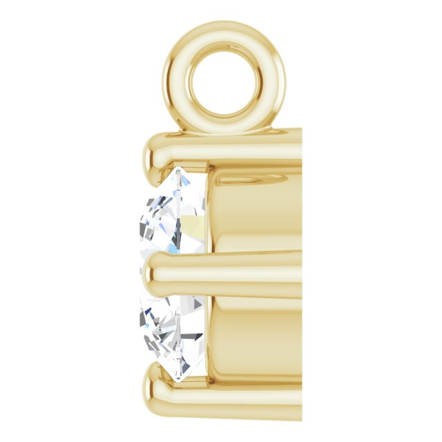 1/6 CT Lab-Grown Diamond Dangle, 4.75 mm x 6.4 mm