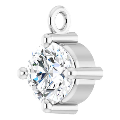 1/4 CT Lab-Grown Diamond Dangle, 5.3 mm x 7 mm