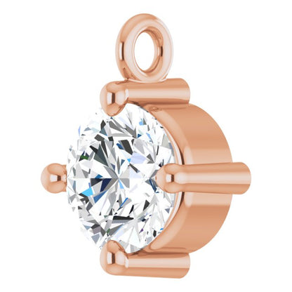 1/4 CT Lab-Grown Diamond Dangle, 5.3 mm x 7 mm