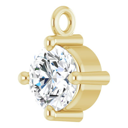 1/4 CT Lab-Grown Diamond Dangle, 5.3 mm x 7 mm