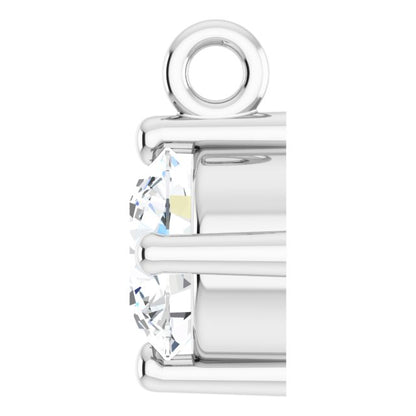 1/4 CT Lab-Grown Diamond Dangle, 5.3 mm x 7 mm