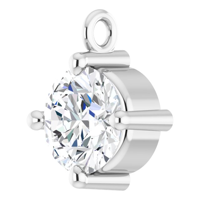 3/8 CT Lab-Grown Diamond Dangle, 5.9 mm x 7.6 mm