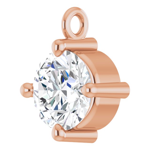 3/8 CT Lab-Grown Diamond Dangle, 5.9 mm x 7.6 mm