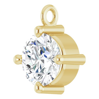 3/8 CT Lab-Grown Diamond Dangle, 5.9 mm x 7.6 mm