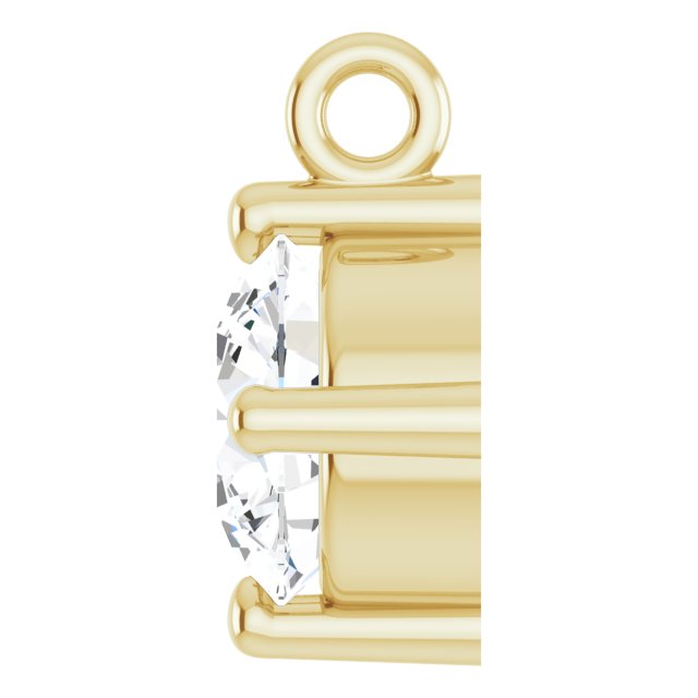 3/8 CT Lab-Grown Diamond Dangle, 5.9 mm x 7.6 mm