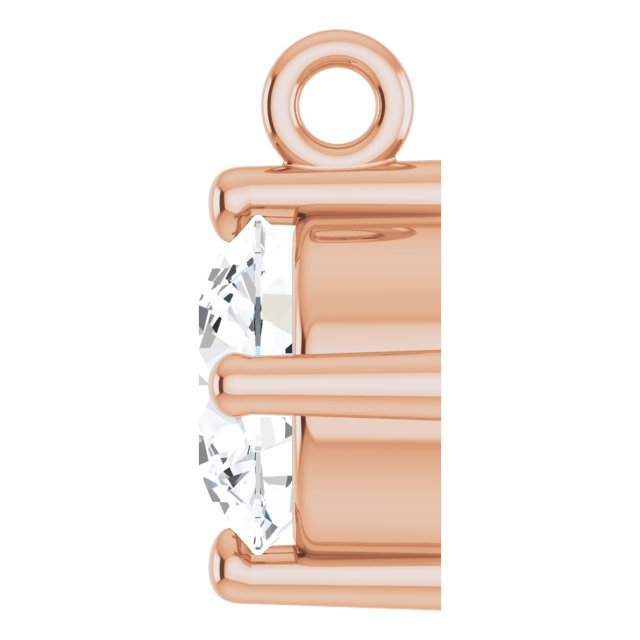 3/8 CT Lab-Grown Diamond Dangle, 5.9 mm x 7.6 mm