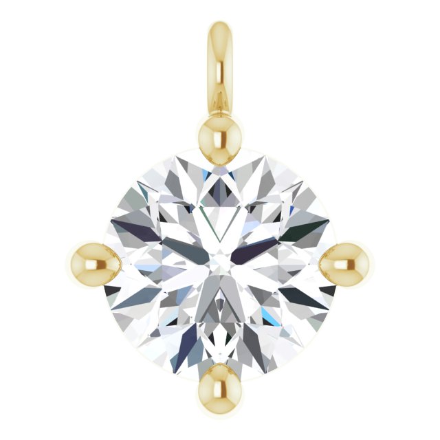 3/8 CT Natural Diamond Dangle, 5.9 mm x 7.6 mm