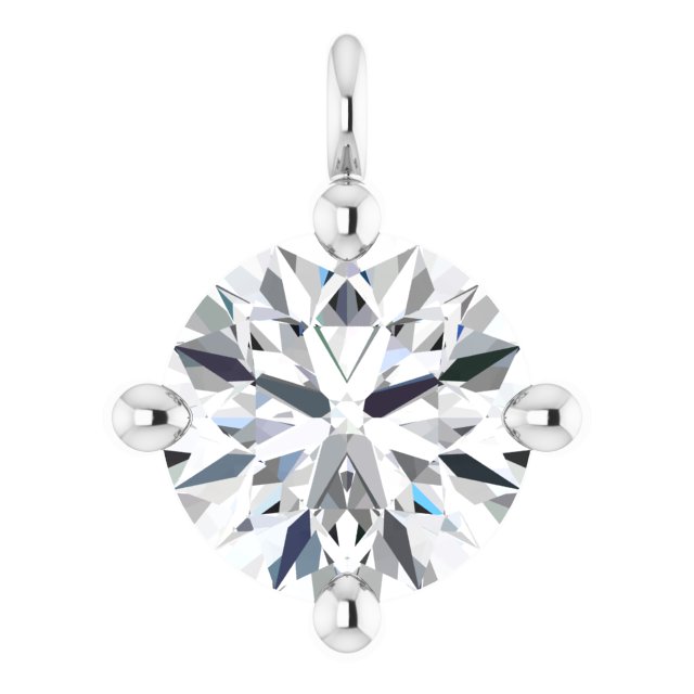3/8 CT Lab-Grown Diamond Dangle, 5.9 mm x 7.6 mm
