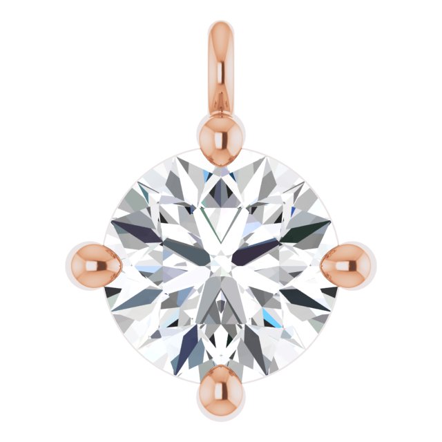 3/8 CT Lab-Grown Diamond Dangle, 5.9 mm x 7.6 mm
