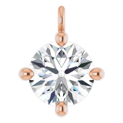 3/8 CT Lab-Grown Diamond Dangle, 5.9 mm x 7.6 mm