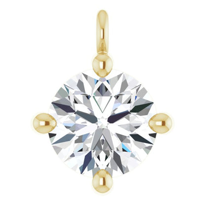 3/8 CT Lab-Grown Diamond Dangle, 5.9 mm x 7.6 mm