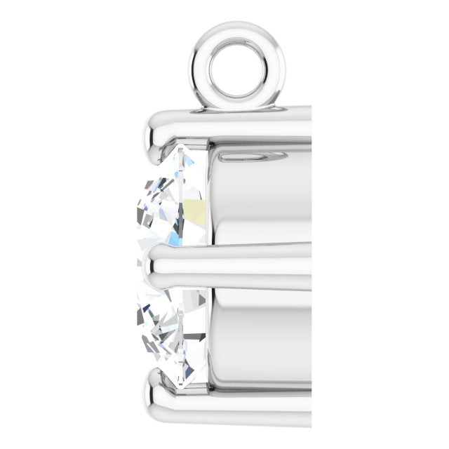 1/2 CT Natural Diamond Dangle, 6.5 mm x 8.2 mm