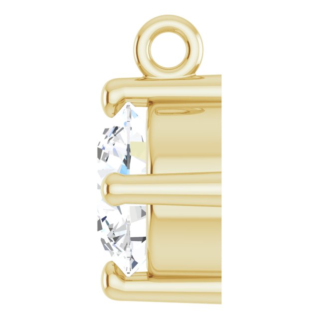 1/2 CT Lab-Grown Diamond Dangle, 6.5 mm x 8.2 mm