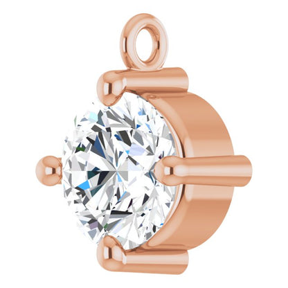 1/2 CT Natural Diamond Dangle, 6.5 mm x 8.2 mm
