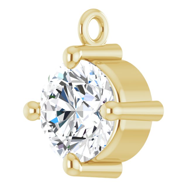 1/2 CT Lab-Grown Diamond Dangle, 6.5 mm x 8.2 mm