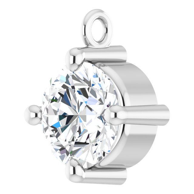 1/2 CT Natural Diamond Dangle, 6.5 mm x 8.2 mm