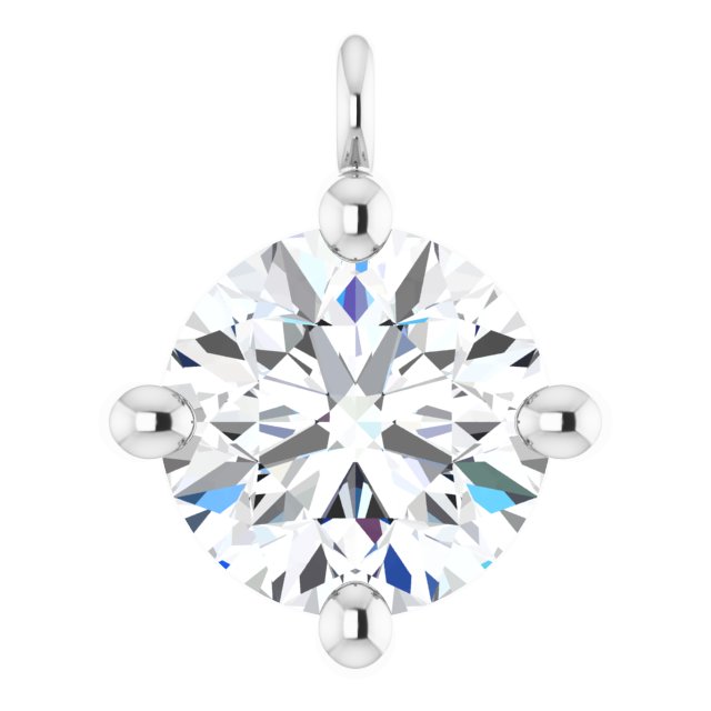 1/2 CT Natural Diamond Dangle, 6.5 mm x 8.2 mm