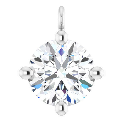 1/2 CT Natural Diamond Dangle, 6.5 mm x 8.2 mm