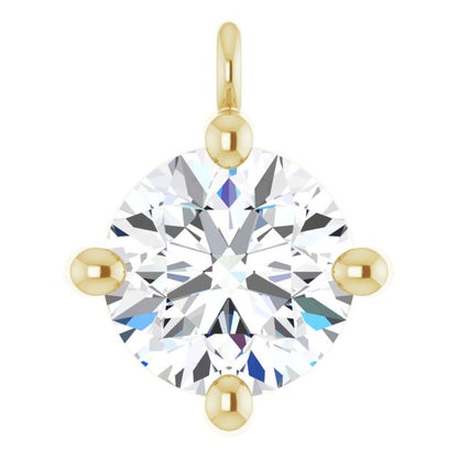 1/2 CT Natural Diamond Dangle, 6.5 mm x 8.2 mm