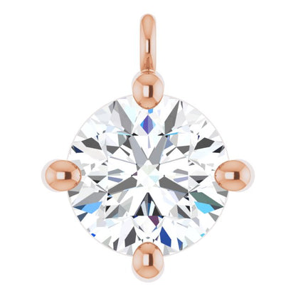 1/2 CT Lab-Grown Diamond Dangle, 6.5 mm x 8.2 mm