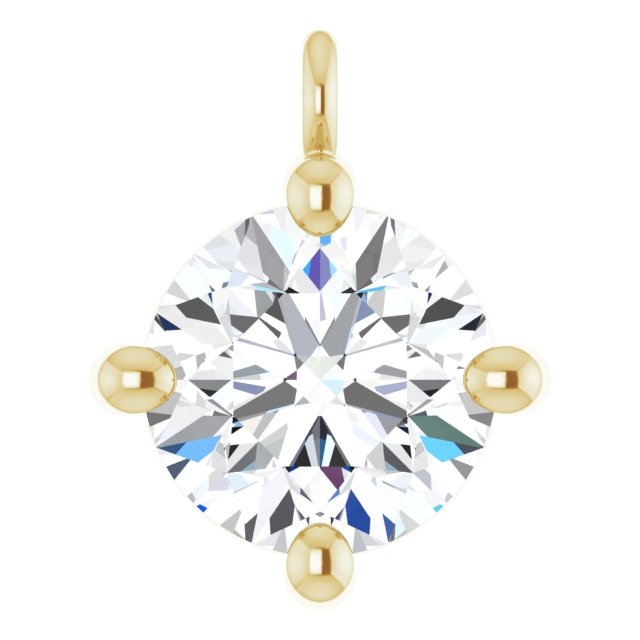 1/2 CT Lab-Grown Diamond Dangle, 6.5 mm x 8.2 mm