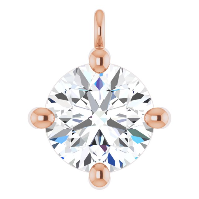 1/2 CT Natural Diamond Dangle, 6.5 mm x 8.2 mm